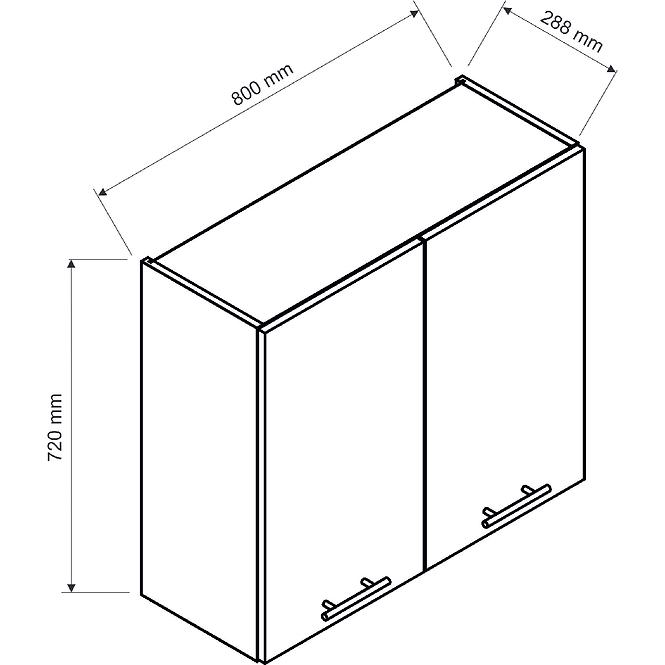 Kuchyňská Skříňka Isabel W80 černá/artisan