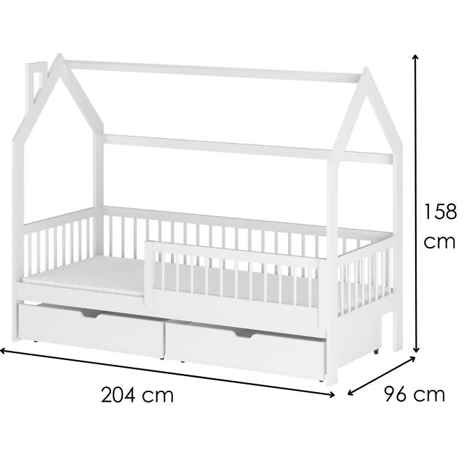 Posteľ Domček Oskar 90x200 white