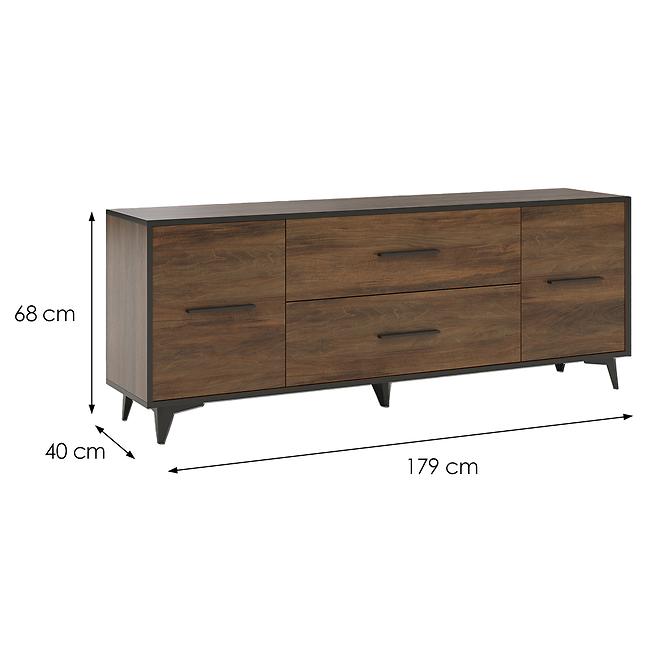 TV Stolek Frida II 2D2S shirin walnut