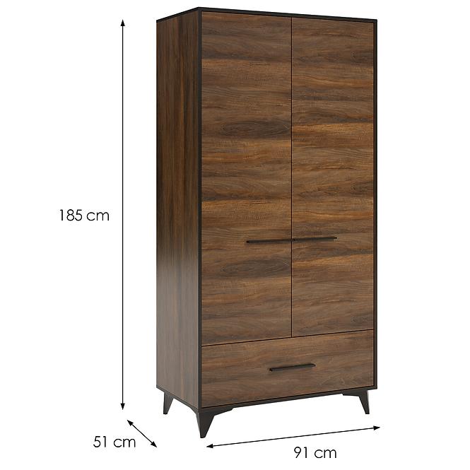 Skříň Frida II S2D1S shirin walnut