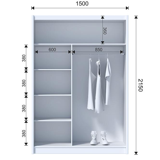 Skříň Multi 150 craft/černá