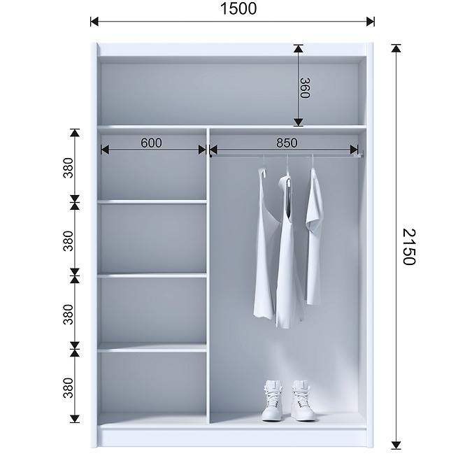 Skříň Madryt 150 bílá