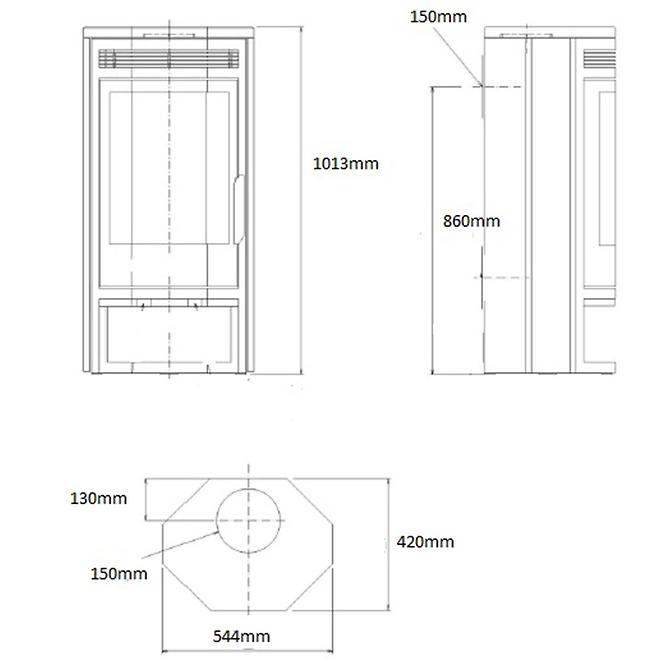 Krbová kamna Baltik 6 3,5-8,5 kW písková