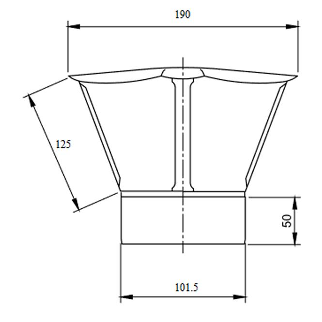 Ventilační stříška 100 DPOK32