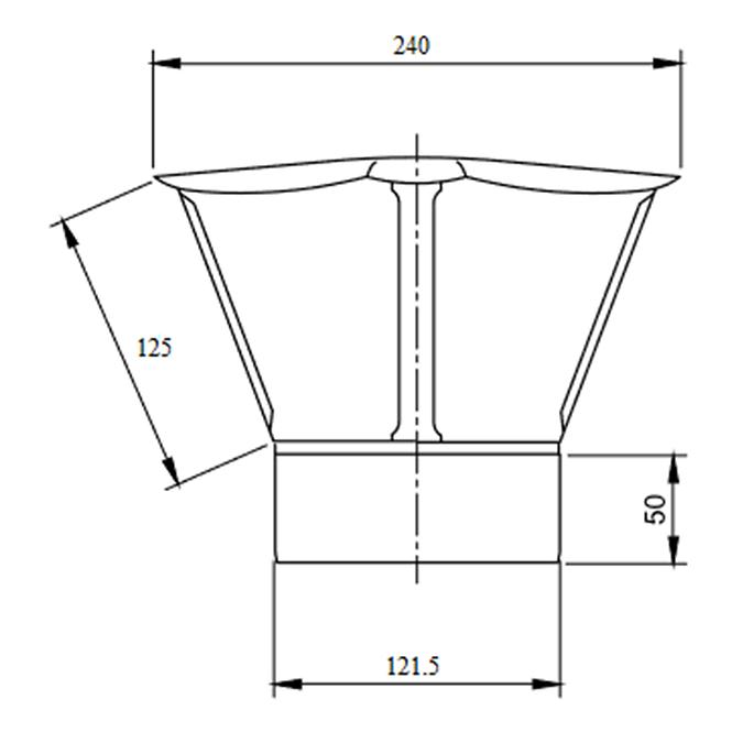 Ventilační stříška 120 DPOK32