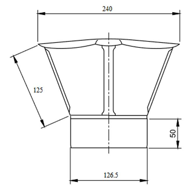 Ventilační stříška 125 DPOK32