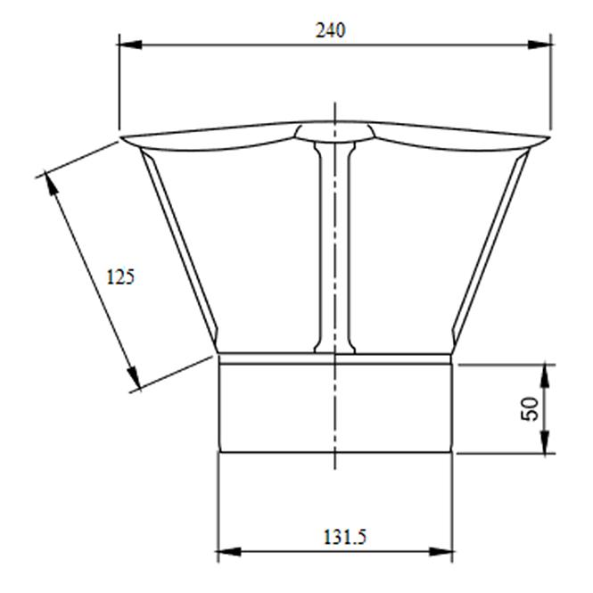 Ventilační stříška 130 DPOK32