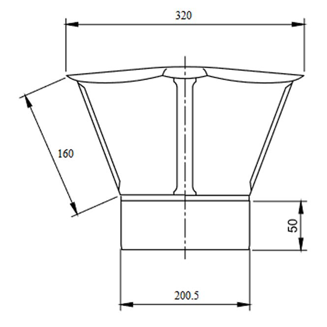 Ventilační stříška 200 DPOK32