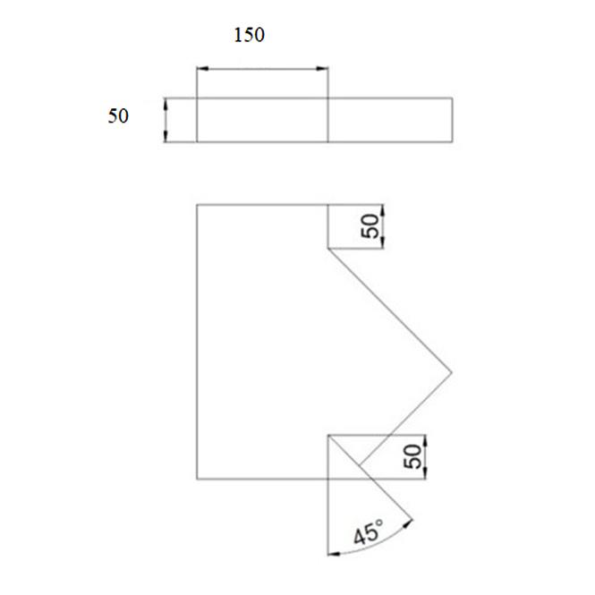 T- kus 150x50 45 DPP07