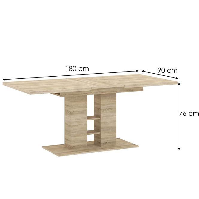 Stůl 140/220x76x90 sonoma