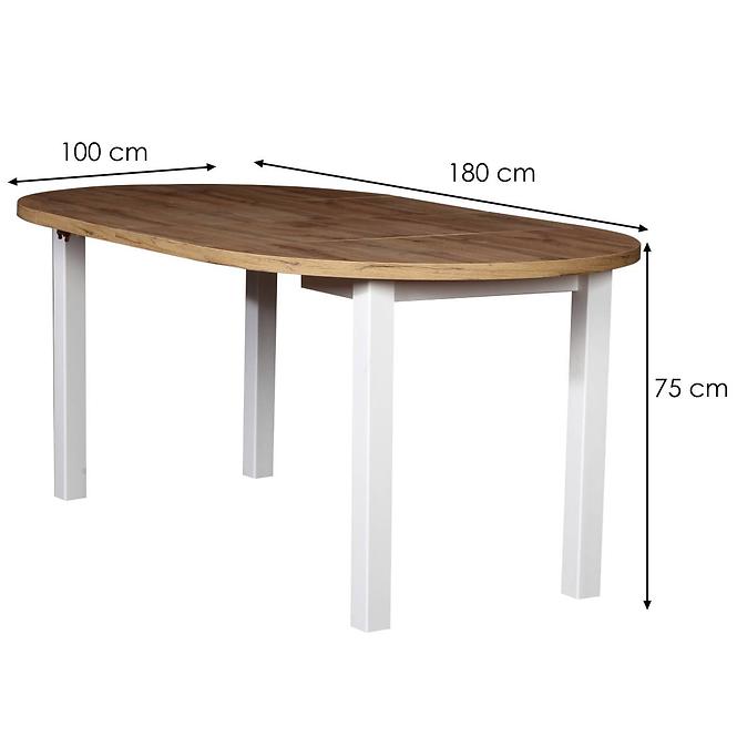 Stůl St-56 100+2x40 wotan/bílá