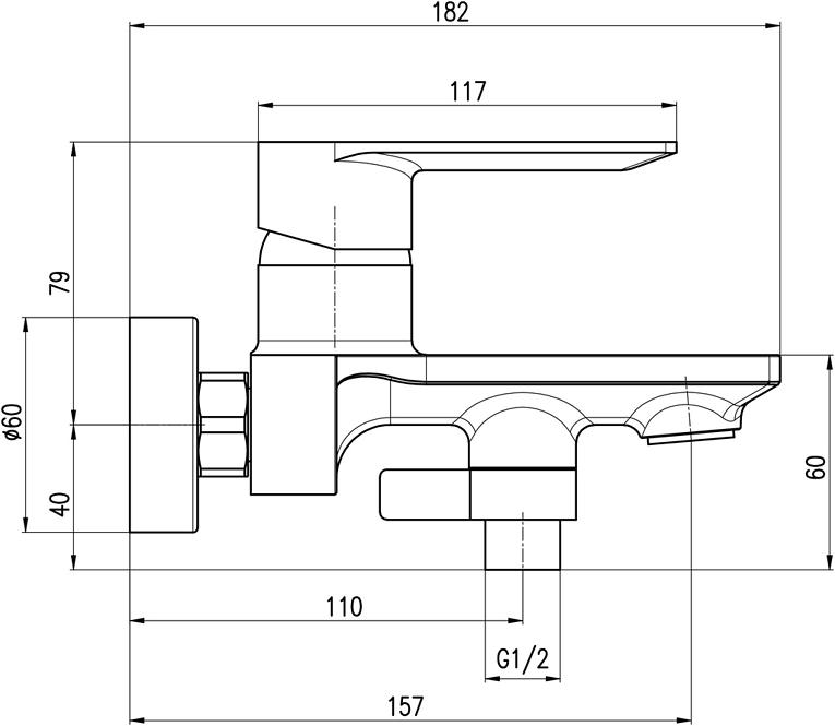 Baterie vanová nástěnná NL154.5/1