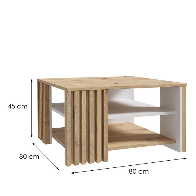 Konferenční stolek Zaandam dub artisan/bílá