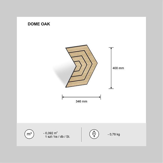 Frézovaný panel Dome dub MDF