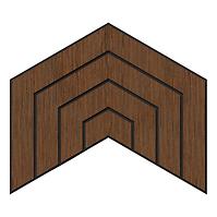 Frézovaný panel Dome wenge MDF