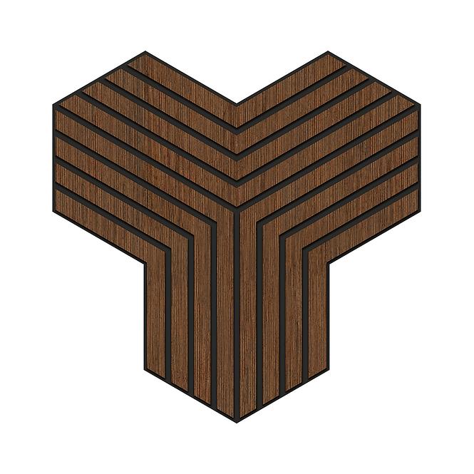 Frézovaný panel Triple wenge MDF