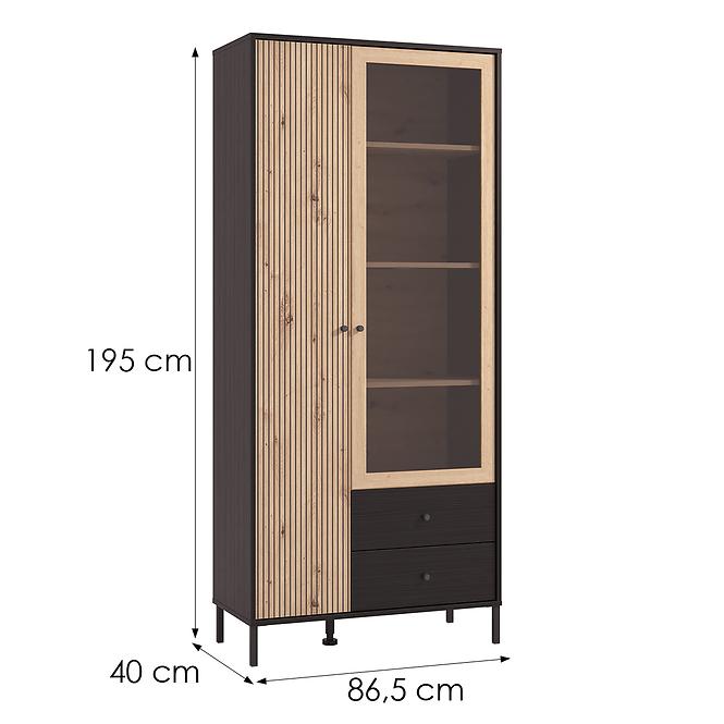 Vitrína VS1 černá/artisan 11013529