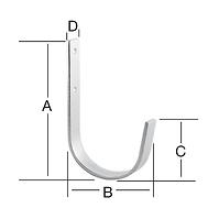 Hák uni 110x55x60x20 zn