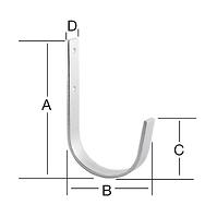 Hák uni 170x90x100x25 zn