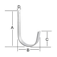 Hák uni 87x32x39x15 zn