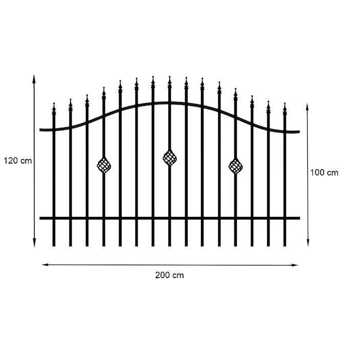 Plotové pole Marika 2x1,2 m /zn