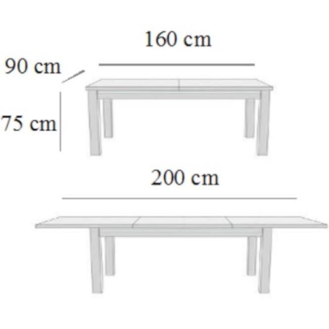 Stůl 160x90+40 Ořech