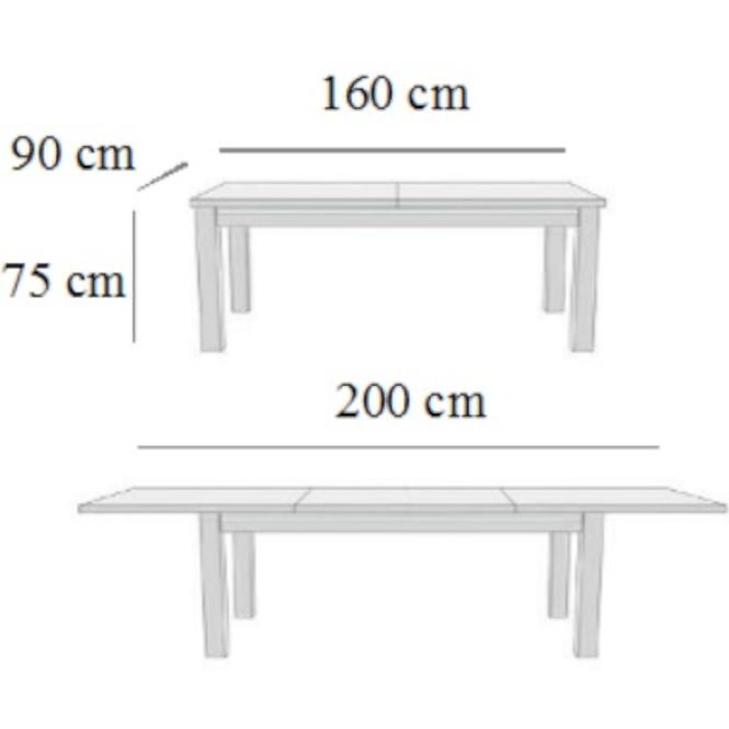 Stůl 160x90+40 ořech