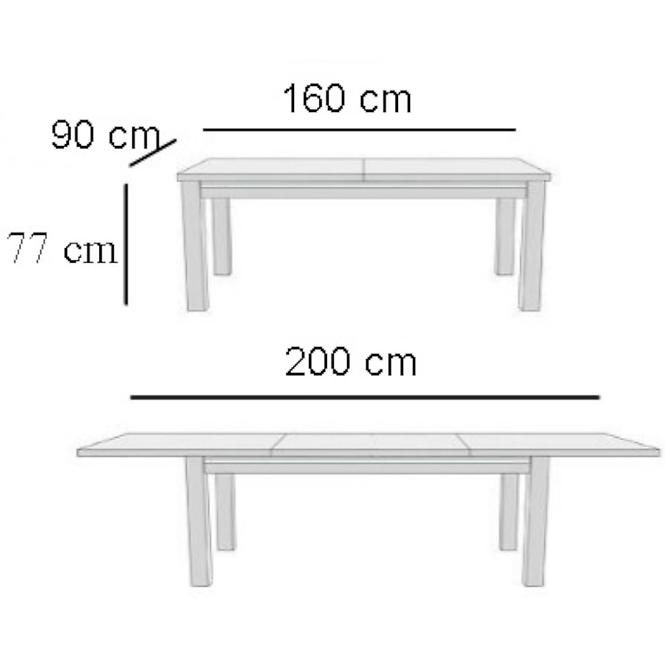 Stůl 160x90+40 Ořech