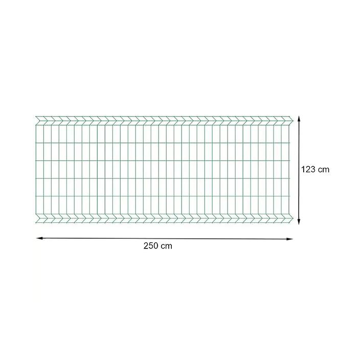 Panel 3D light II 250x123 cm – RAL 6005