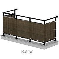 Balkonová zástěna 75/600 rattan wenge