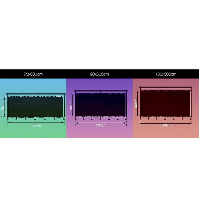 Balkonová zástěna 90cm/500cm písková barva