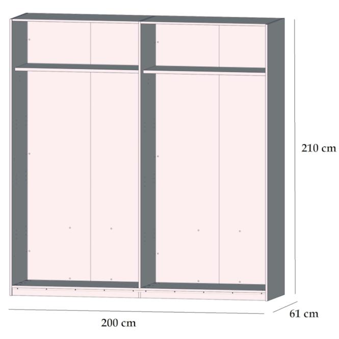 Skříň Dreamer 200cm Dub Ušlechtilý