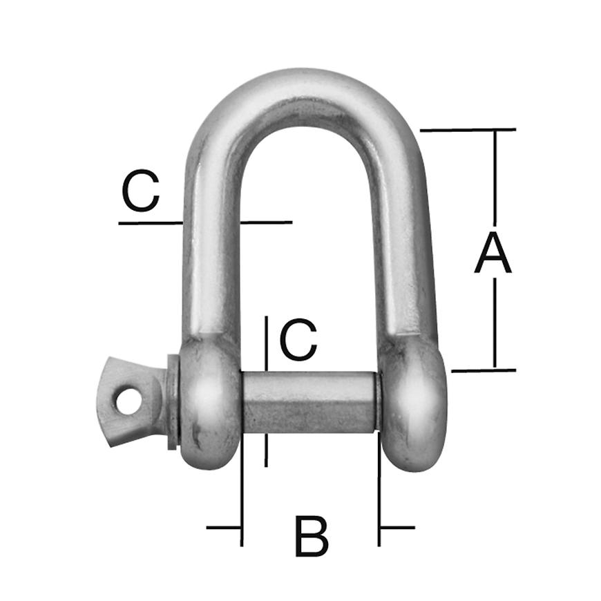 D-třmen 20 x 10 x 5 mm zn 2 ks