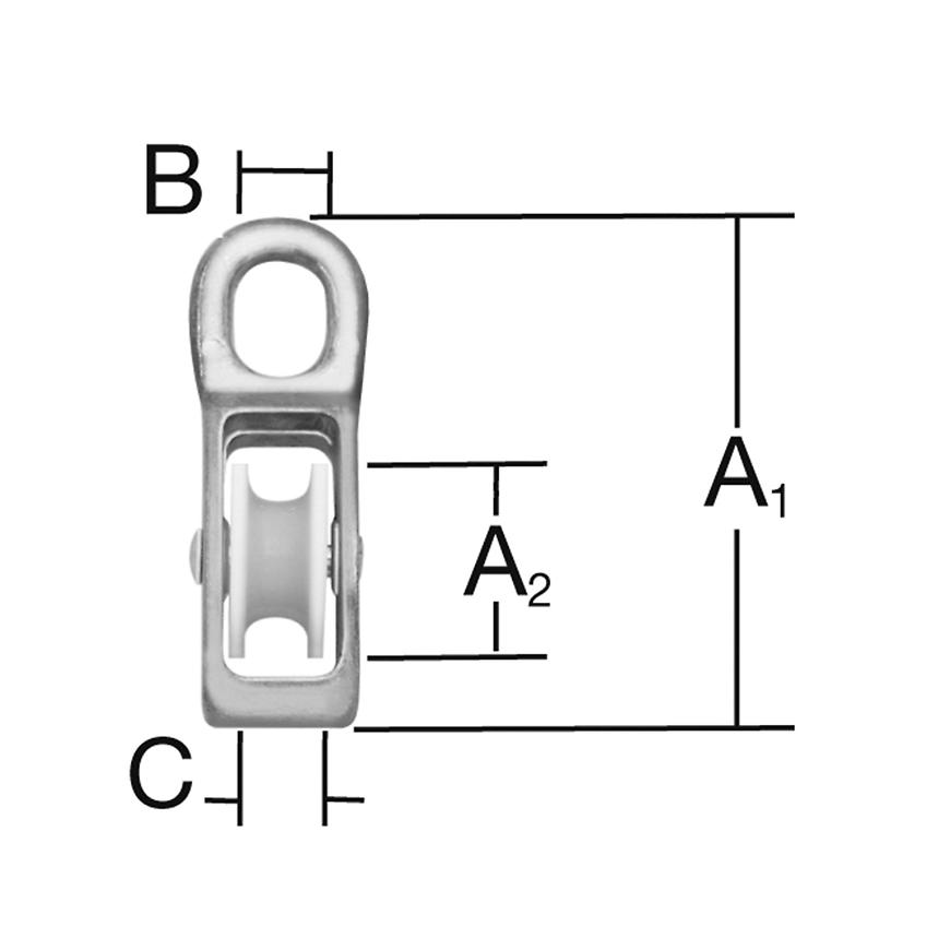 Kladka do 12 mm zn 1 ks