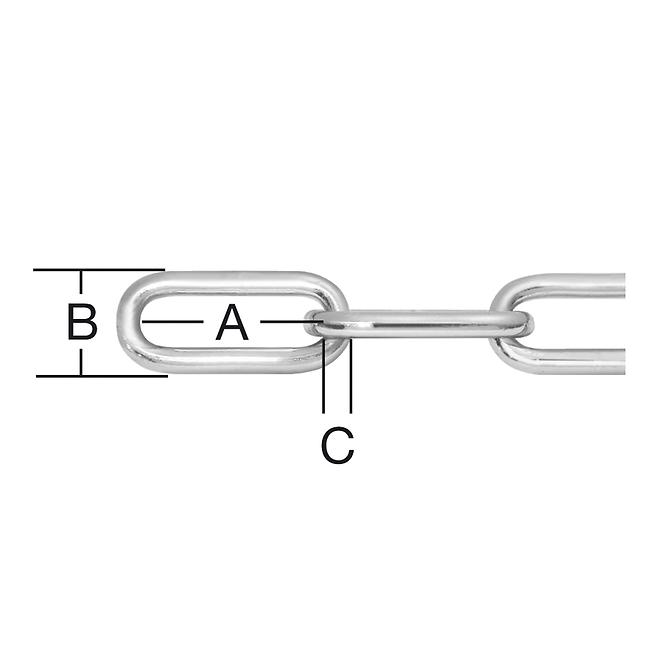 Řetěz ocel c3mm žárový zn