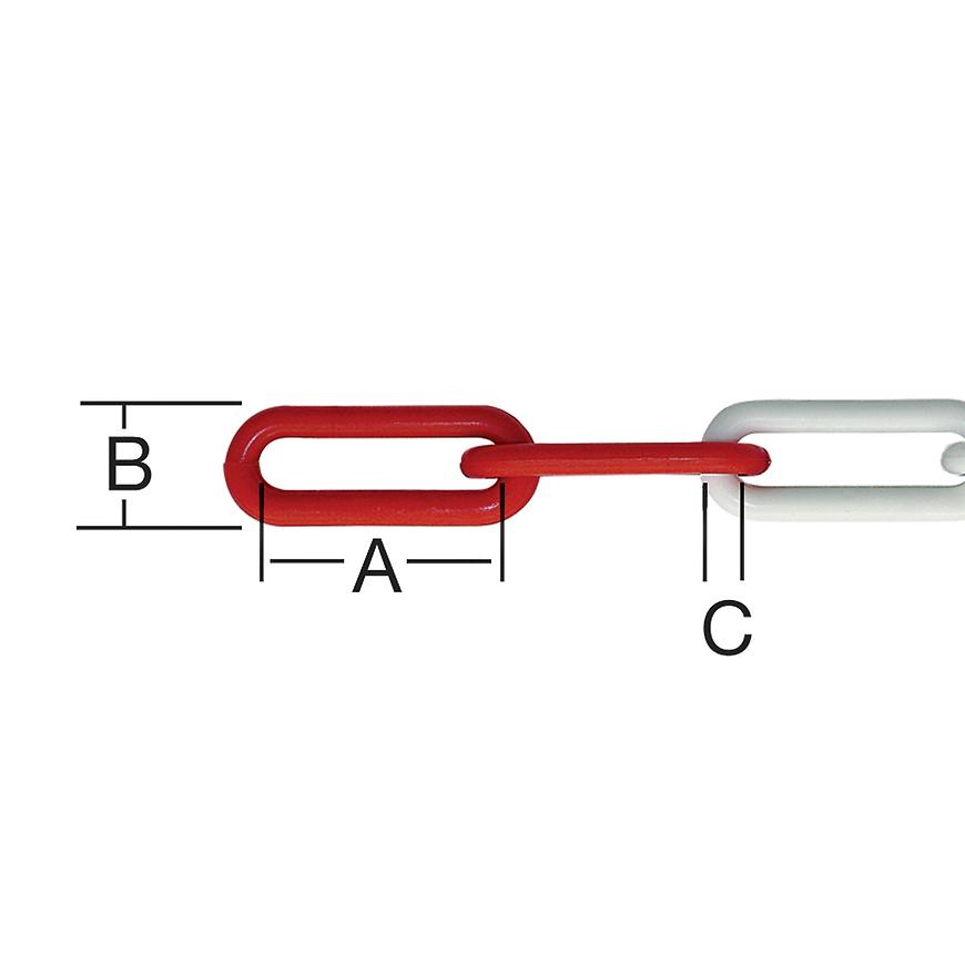 Řetěz plast č/b 6 mm 25 m