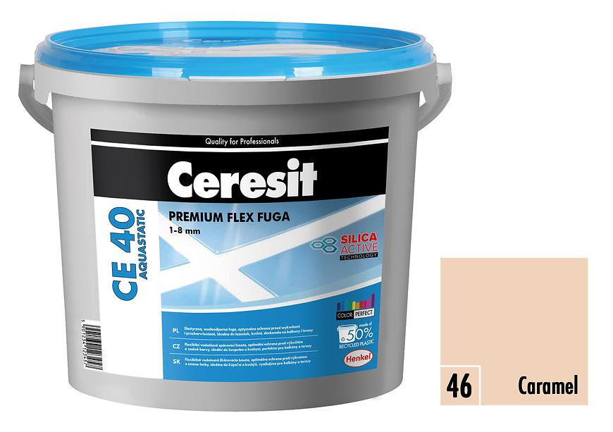 Spárovací hmota Ceresit CE 40 Aquastatic 5 kg caramel