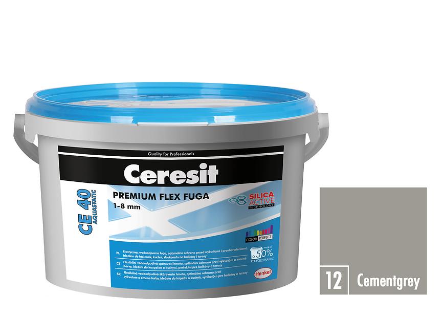 Spárovací hmota Ceresit CE 40 Aquastatic 2 kg cementgrey