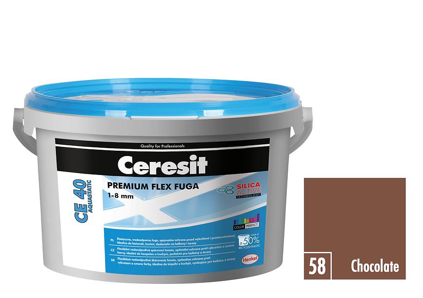 Spárovací hmota Ceresit CE 40 Aquastatic 2 kg chocolate