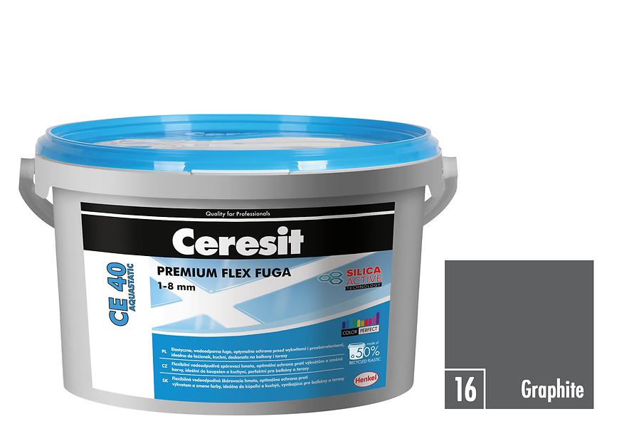 Spárovací hmota Ceresit CE 40 Aquastatic 2 kg graphite