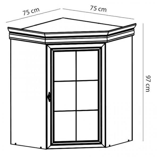 Vitrína Kora 75cm Bílá, KNN1