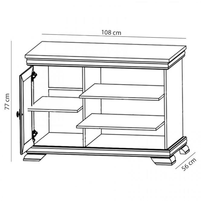 TV Stolek Kora 108cm Bílá, KRT