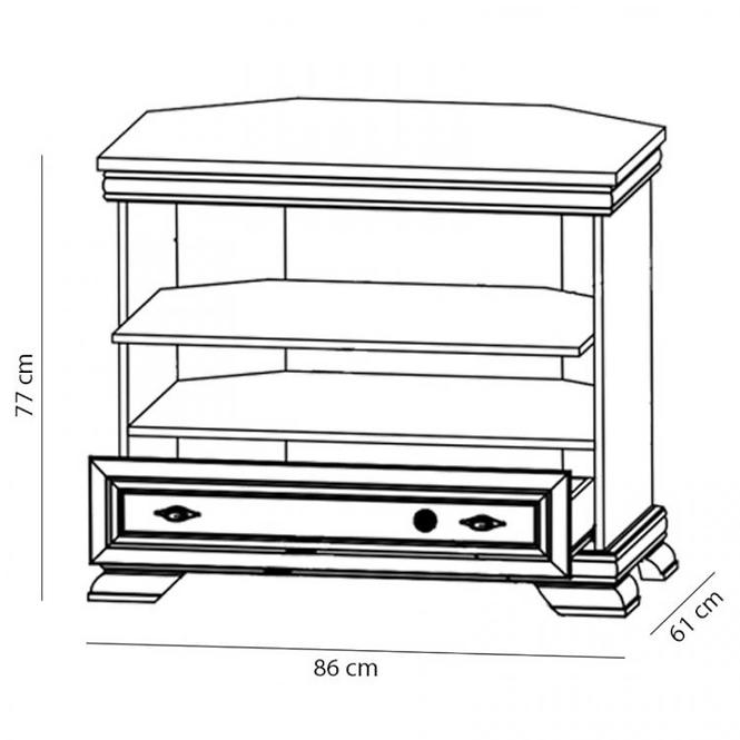 TV Stolek Kora 89cm Bílá, KRTN