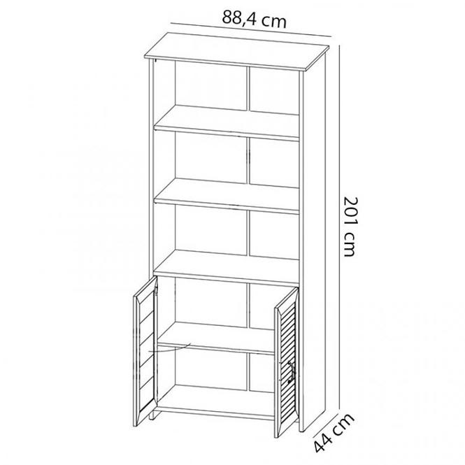 Regál Orient 88cm Bílá, W2D