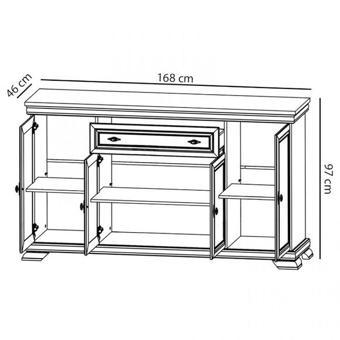 Komoda Kora 168 cm Samoa King, KK4