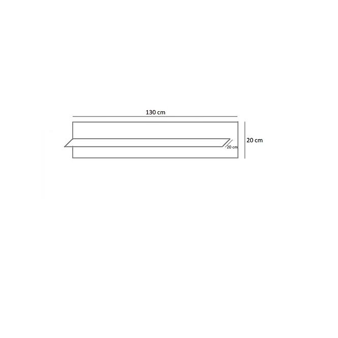 Polička Cezar 130 cm Dub Sonoma