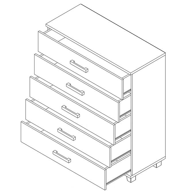 Komoda Maximus 100 cm Bílá