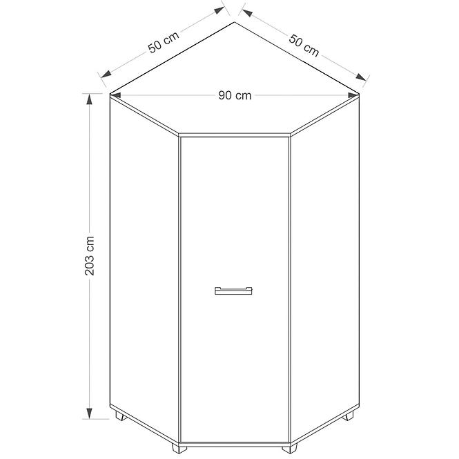 Skříň Maximus 90 cm Bílý