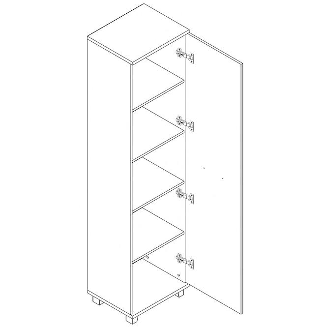 Skříň Maximus 50 cm Bílá