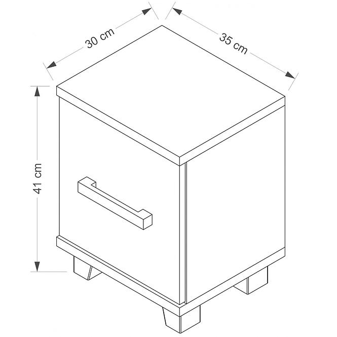 Noční stolek Maximus 35 cm
